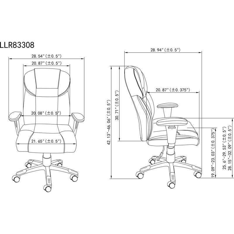 Black High-Back Leather Executive Swivel Chair