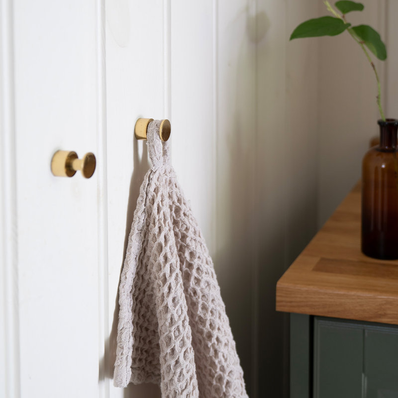 Crochets muraux pour peignoir (paire) , Laiton poli