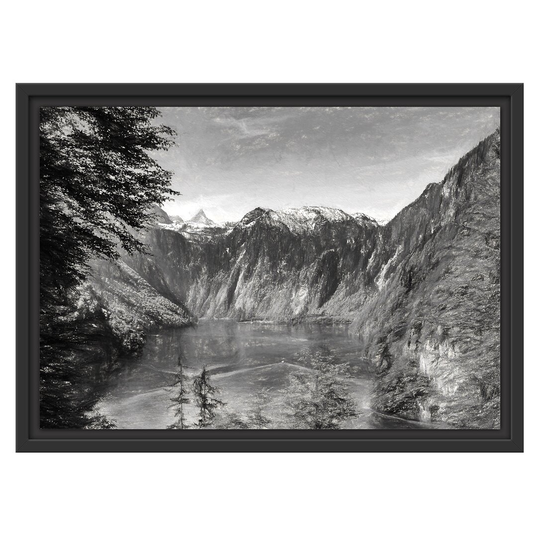 Gerahmtes Wandbild Blick auf den Königssee Kunst