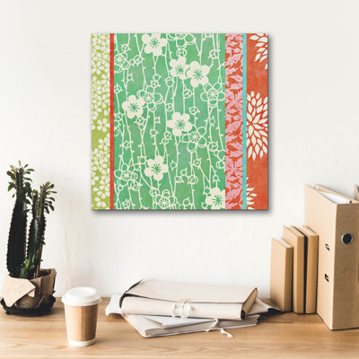 Toile épique «Luna Garden 3» par Suzanne Nicoll, graffiti épique, 18 po x 18 po