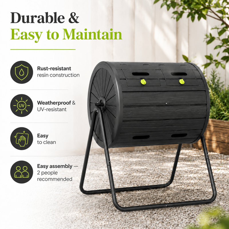 Composteur culbuteur, Black