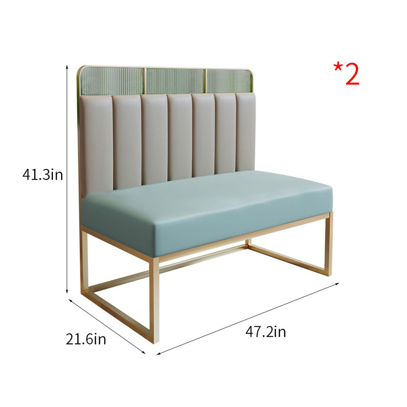 Banc rembourré en similicuir Light Luxury Leisure