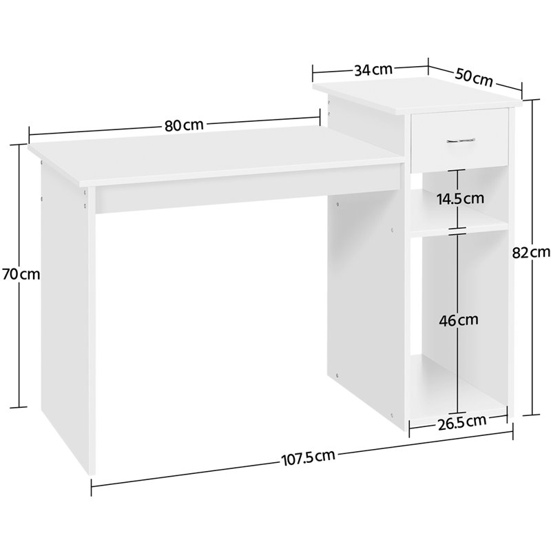 Computer Desk, White