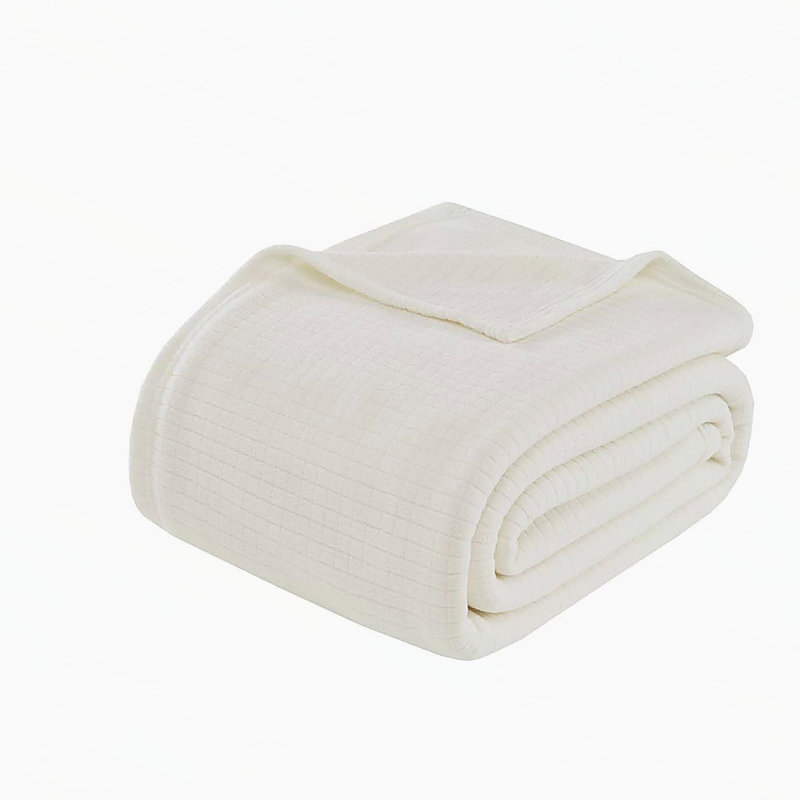 Couverture en micropolaire double / grand, Lit double, Ivoire ivoire