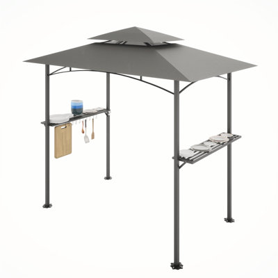 8 Ft. W x 5 Ft. D Steel Grill Gazebo