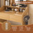 Compact LED-Illuminated Vanity Table With Power Outlet, Hairdryer Holder, And Stool For Small Bedrooms-1401855516