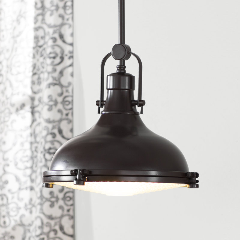 1 - Light Single Pendant, 13.25" H x 16" W x 16" D, Oil Rubbed Bronze