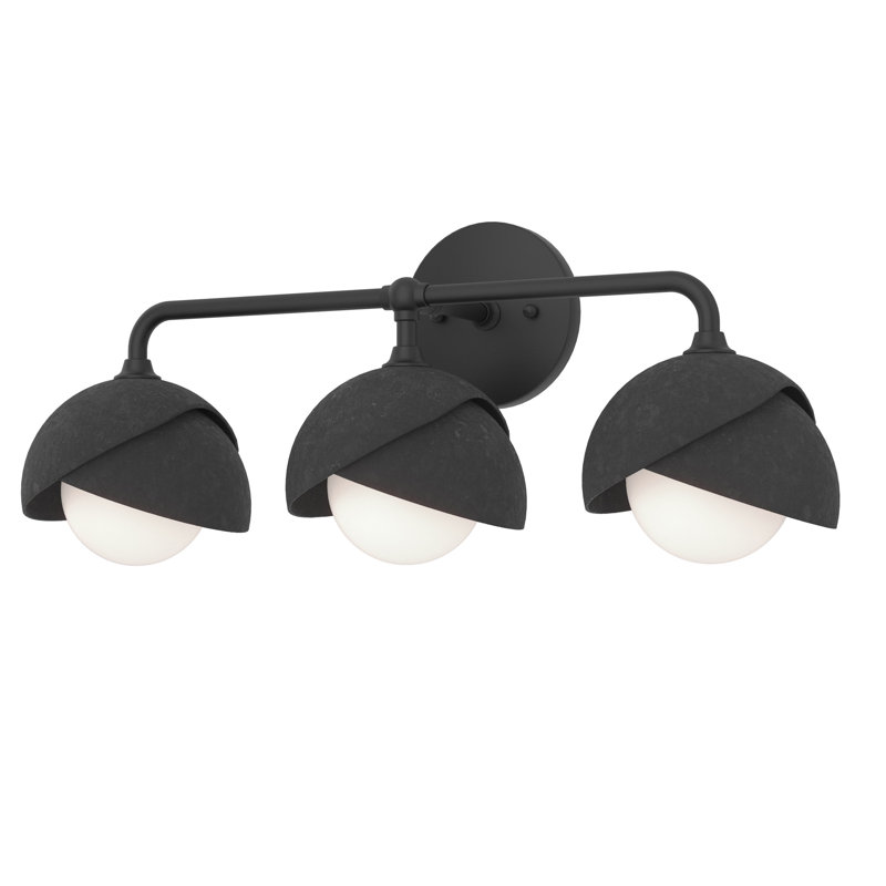 Brooklyn 3 - Light 9.2" Height Dimmable Vanity Light, Black, Black