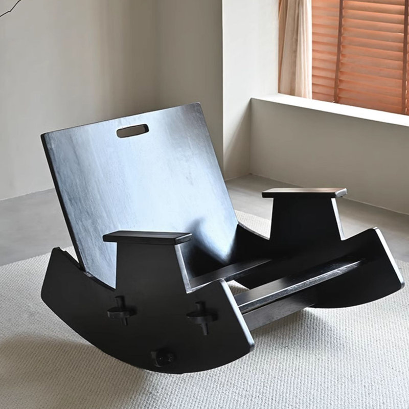 Chaise berçante de loisirs - siège moelleux et spacieux, Noir, noir, noir, noir, Kaki