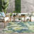 Commer Tropical Leaf Green Indoor/Outdoor Patio Rug-1304403934