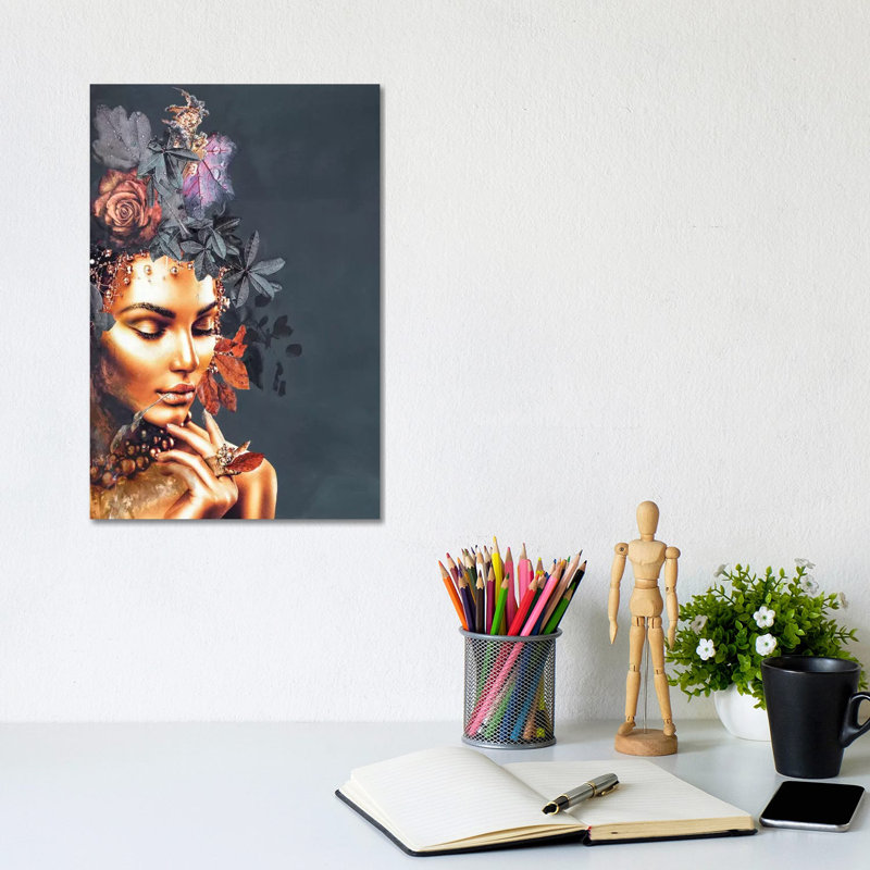 Gold Couture I - Wrapped Canvas Print, 20.32 cm H x 30.48 cm W