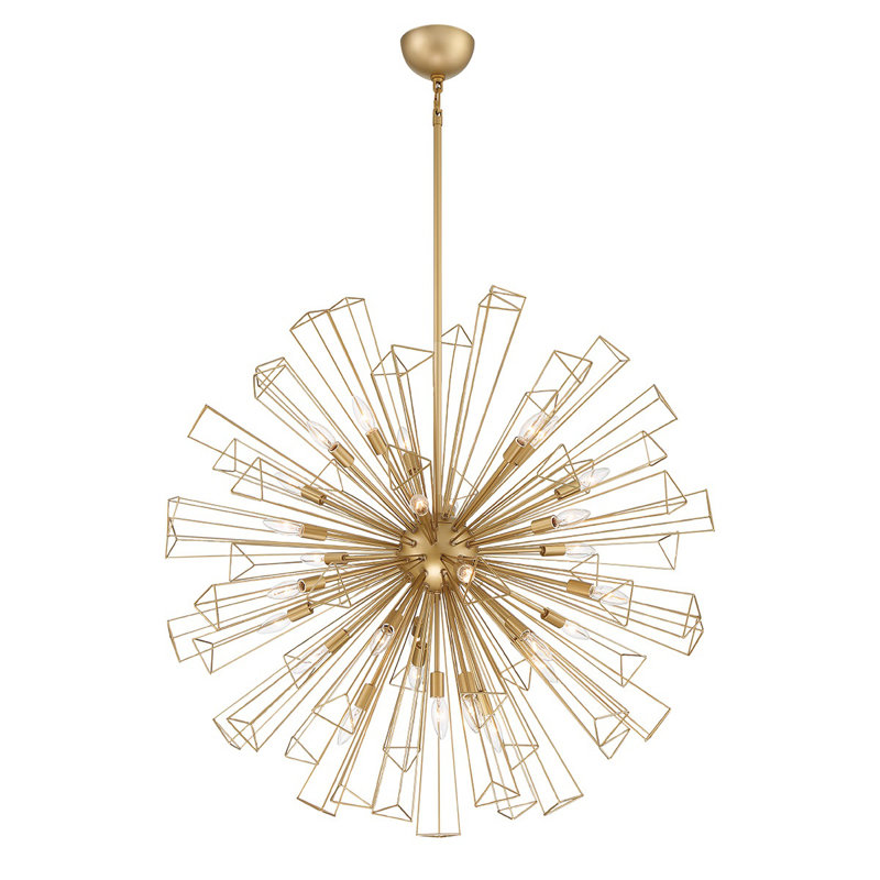Lustre 29 lumières Dendelio, Doré