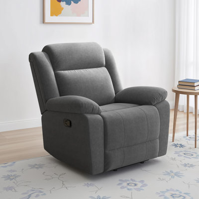 Brynli 37.4" Wide Modern Upholstered Manual Rocker Recliner