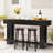 63 Inch Long Console Table, Rustic Wooden Sofa Table Behind Couch, Farmhouse Entryway Table, Industrial Accent Furniture For Entrance, Foyer, Hallway, Living Room-114146278