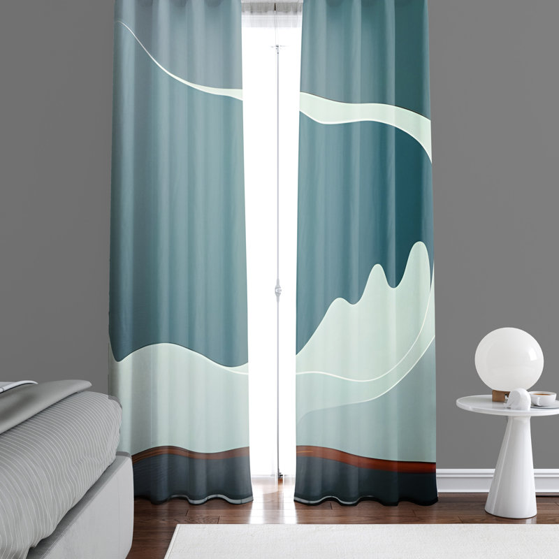 Paire de rideaux semi-transparents en polyester Dezirey, L 20 po x L 52 po