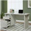 Bureau avec tiroir classeur, finition blanche