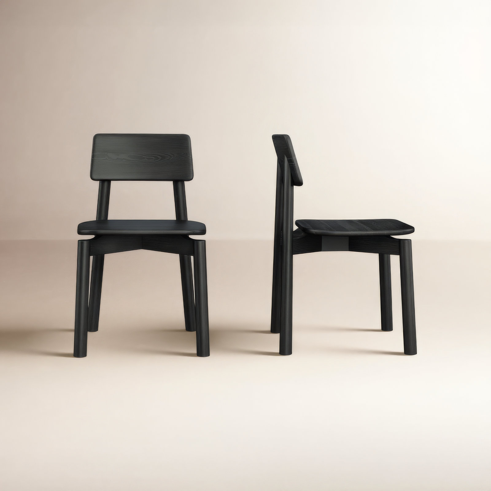 Ridley Dining Chair, Ash Black