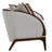 Houston Bouclé 3-Seater Sofa - Pebble Gray/Walnut