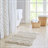 Woven Texture Stripe Bath Rug Natural 22X58"