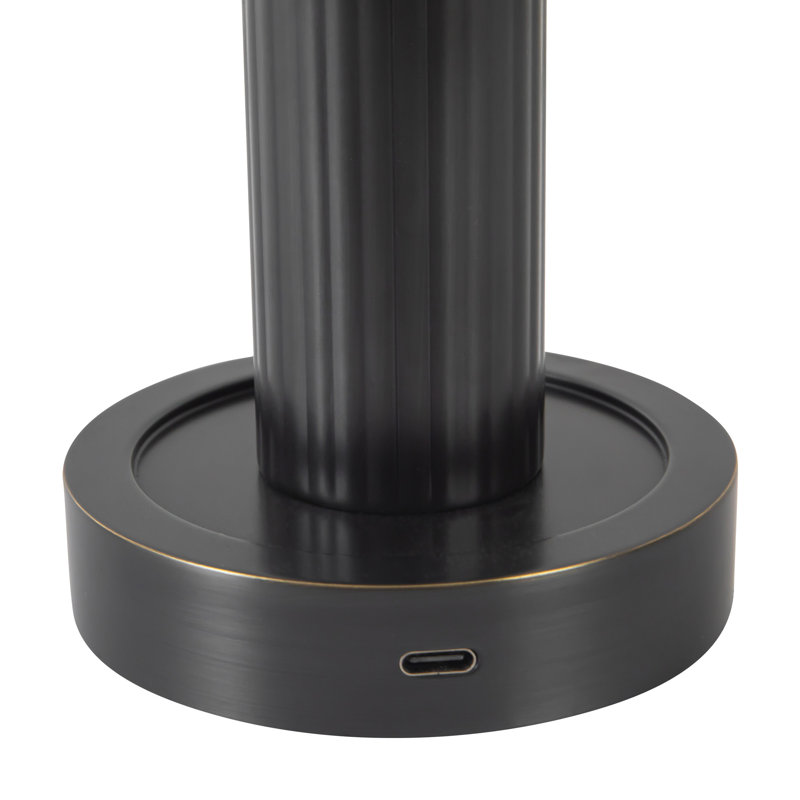 Vienna 9-in Black dimmable LED Table Lamp, Urban Bronze