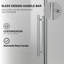 Cabine de douche coulissante sans cadre de l 60 po x P 35 po x H 76 po avec verre transparent chromé de 3/8 po-129741596-130119042