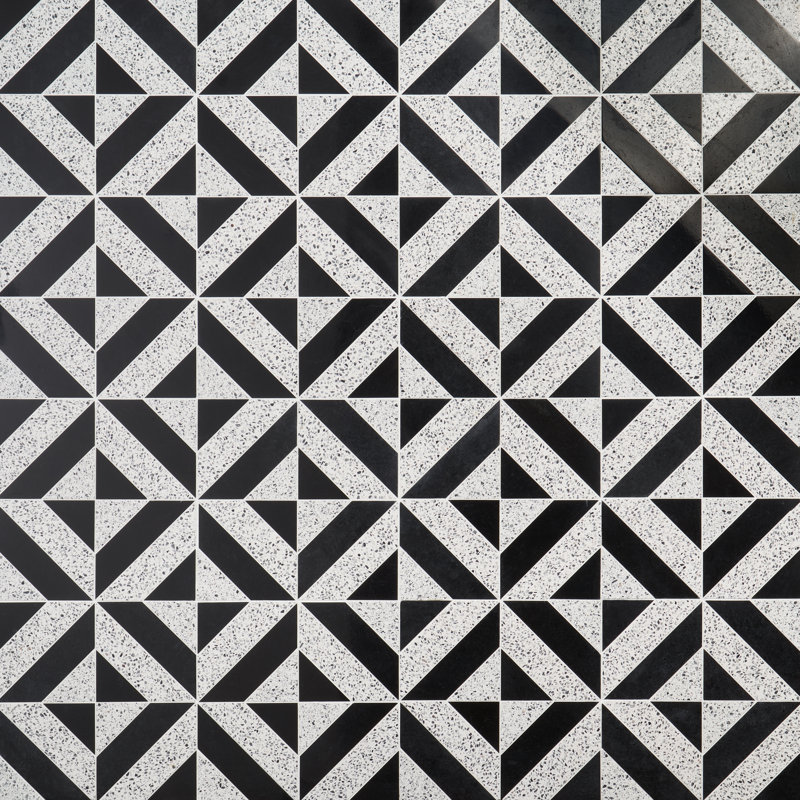 Carreau de mosaïque aléatoire pour mur et plancher 12 po x 12 po Lupa, Blanc truffe