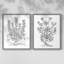 Reproduction encadrée V-Premium de B & W Plant - prêt à être accroché - aucun clou requis - aucun clou requis-1747869562-1747869564