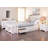 Traditional Nightstand Side Table With 2 Drawers, Functional 2-Drawer Bedside Table 16" D X 23.25" W X 21.75" H, White