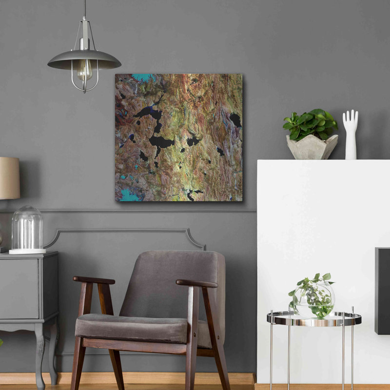 Wrought Studio ™ «Earth as Art: toit du monde», art mural en métal, H 24 po x l 24 po