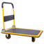Chariot à plateforme pliable avec poussoir 330 lb Capacité de poids en noir et jaune-126279344