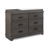 Simmons Kids Asher 6 Drawer Dresser With Changing Top And Interlocking Drawers - Fully Assembled