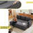 U-Shaped Reversible Sectional Sleeper Sofa Bed with Storage Chaise