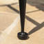 Table de patio de style industriel - Bois avec finition antique, pieds en métal noir, café industriel pour cadre extérieur