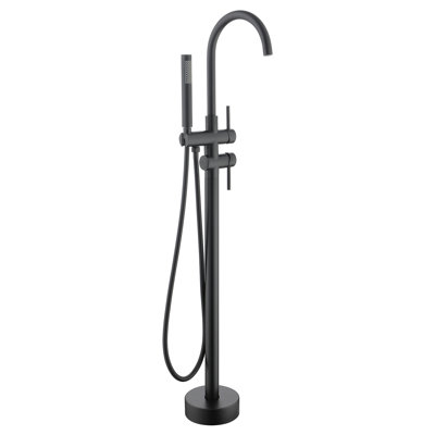1 Handle Floor Clawfoot Tub Faucet with Diverter