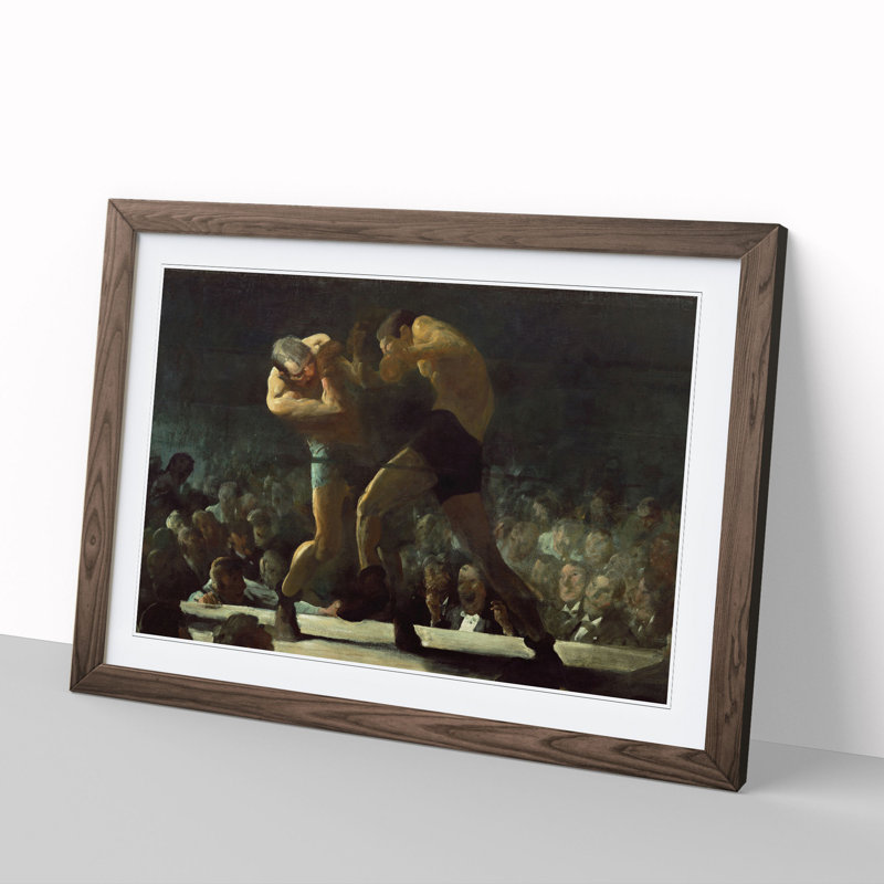 Club Night by George Bellows - Picture Frame Painting, Walnut Framed, 36cm H x 48cm W x 2cm D