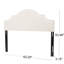 Tête de lit tapissier de grande taille, tête de lit en bois massif avec pieds en métal durables, tête de lit à hauteur réglable avec garniture cloutée dans la chambre à coucher-826144635