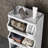 4-Tier Rolling Storage Cart with Wheels, Large Capacity Kitchen Cart