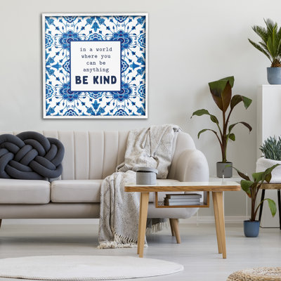 Giclée encadrée à motifs Be Kind Encouragement