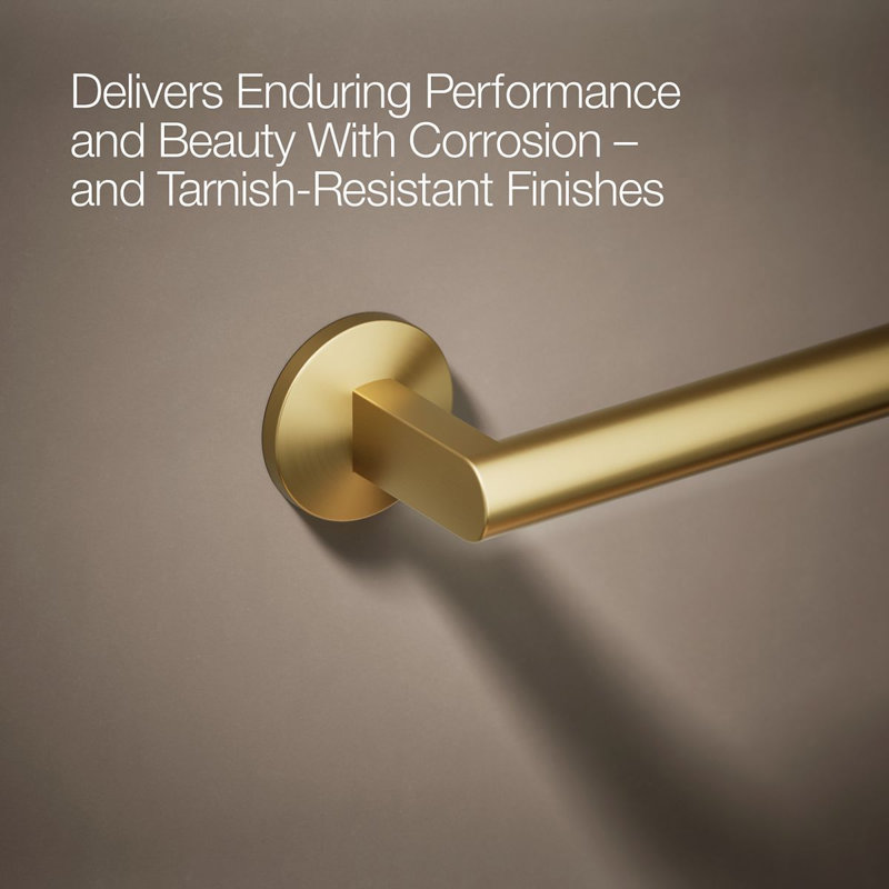 Components Towel Bar, Vibrant Brushed Moderne Brass, 18"W