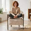 Upholstered Chenille Armchair