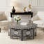 Blackwell 40.25" W Octagonal Bone In-Lay Coffee Table