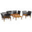  Garden Lounge Set Solid Acacia Wood & Rope Sofa Outdoor Furniture Patio-904775716