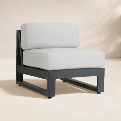 Georgie Aluminum Outdoor Armless Lounge Chair , Sunbrella® Cushions Included