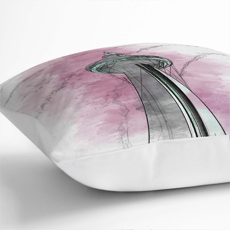 Square Cushion, 40cm H x 40cm W x 15cm D, White