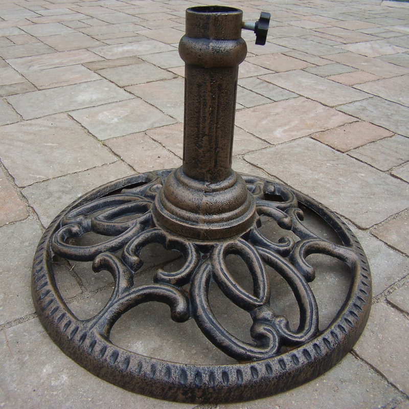 Base de parasol ronde autoportante Dilreet, Bronze antique