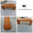Orange Upholstered Leather Storage Entryway Bench-112128047