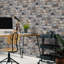 Fresco Navy/Red Industrial Distressed Brick Wallpaper