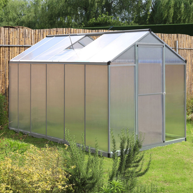 Greenhouse Multiple Sizes, Gray, 6' W X 12' D