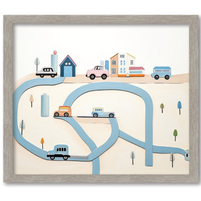 Panneau encadré Wheels-Roadway I 16 x 20