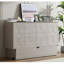 Armoire avec rangement, grand lit, surdimensionné avec matelas en mousse pliable, lit escamotable, ensemble de prises USB, lit escamotable pliant peu encombrant, gris
